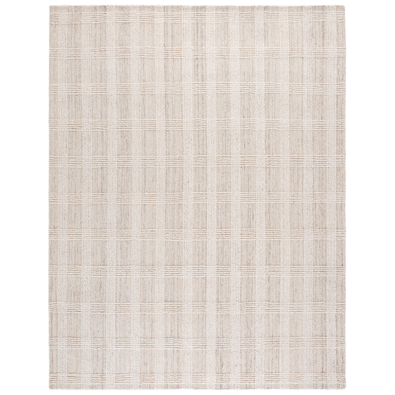 Lrl 6931 Hand Tufted 85% Wool; 15% Cotton Geometric Rug, Rectangle 8' x 10'