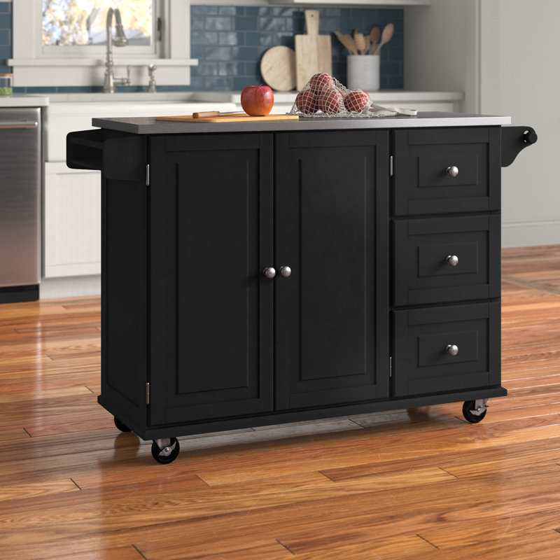 Taniha Kitchen Cart, Black