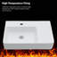 Lavabo de salle de bain mural rectangulaire en céramique 23,25 "x 16,5" avec barre à serviettes noire et trou pour robinet