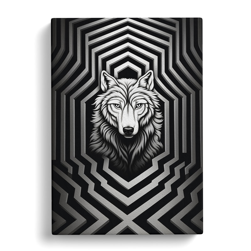 Wolf Op No.2 - Wrapped Canvas, 76cm H x 50cm W x 3cm D