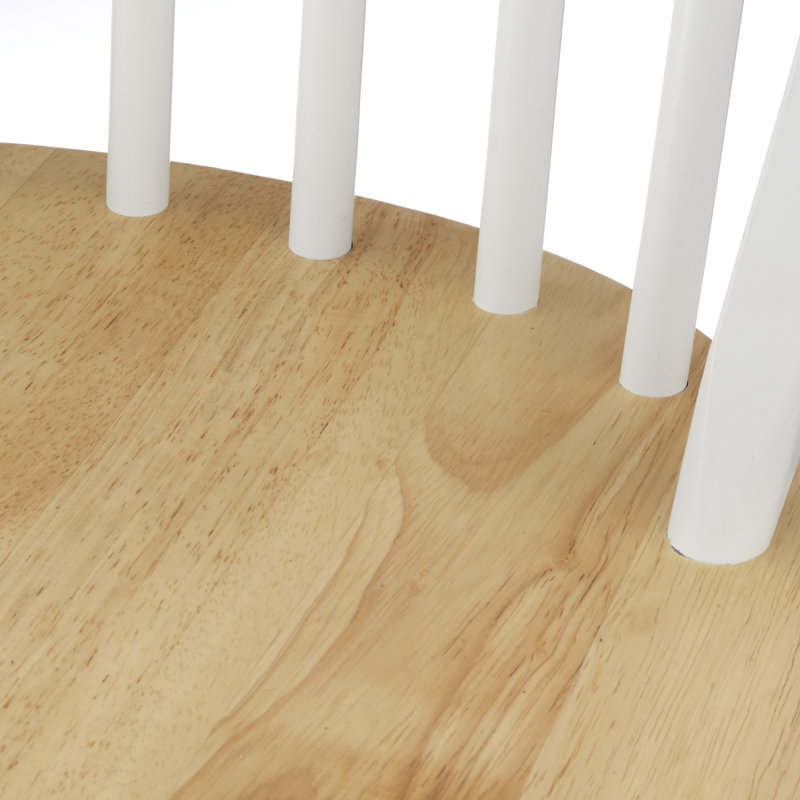 Framlingham Drop Leaf Solid Wood Dining Set, White, 3 Pieces: Table, 2 Chairs, White/Natural