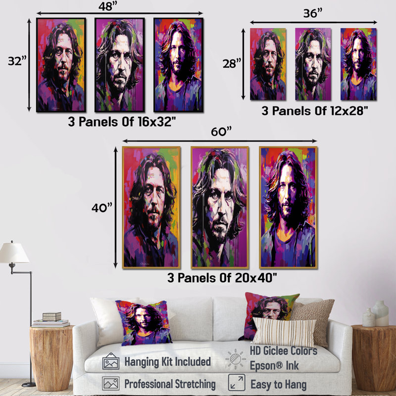 Violet Vedder Portrait, Cadre flottant noir, H 32 po x l 48 po