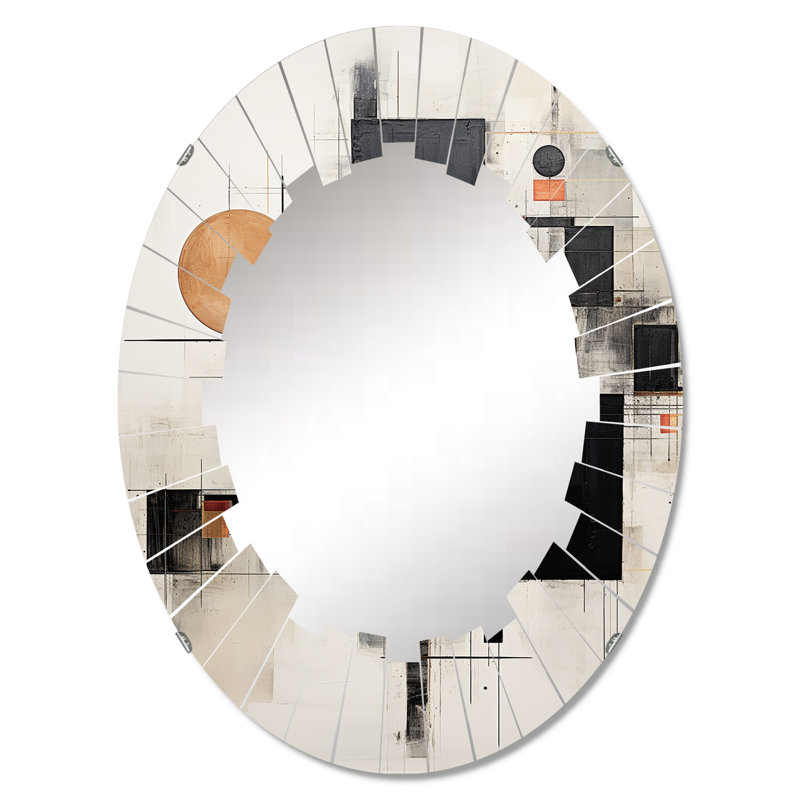 Riesco - Miroir mural moderne ovale, 30 po x 20 po