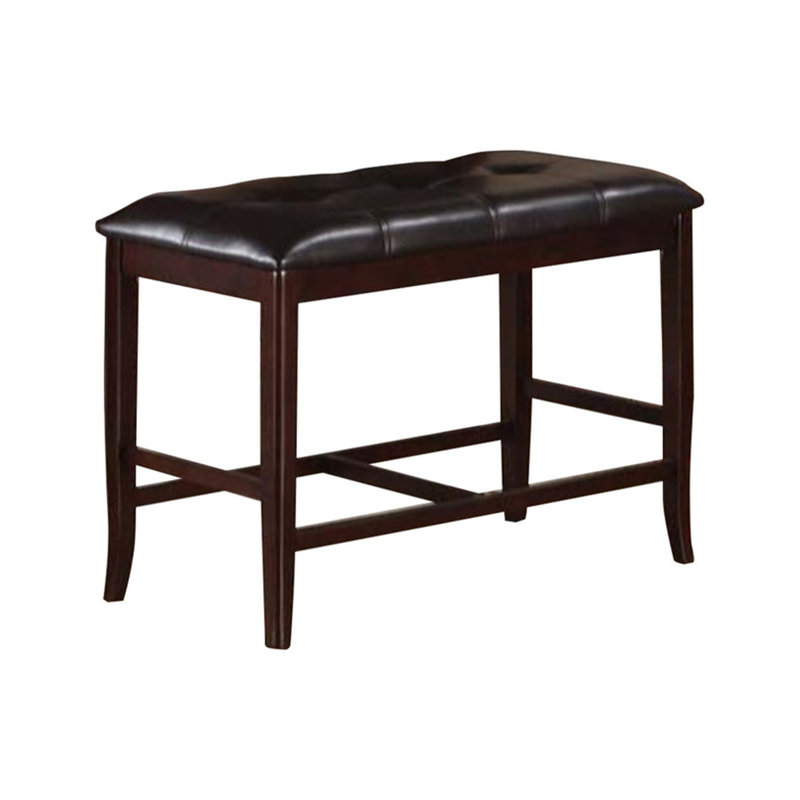 Allmon Faux Leather Counter Height Bench