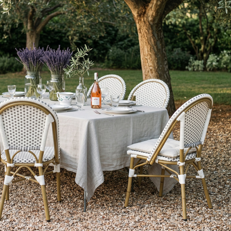 Chaises d'appoint pour l'extérieur, Gris et blanc
