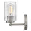 2-Light Bath Vanity Fixture with Clear Ribbed Glass-1941388293