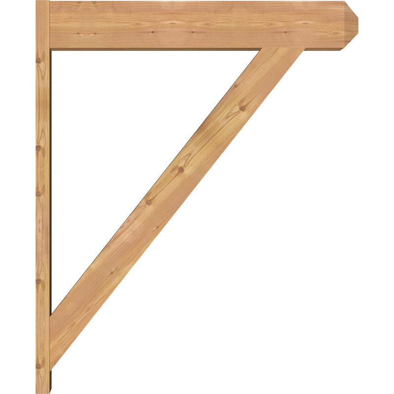Artisan traditionnel en bois rustique, P 38 po x H 46 po, Cèdre rouge occidental l 7 1/2 po (lisse)