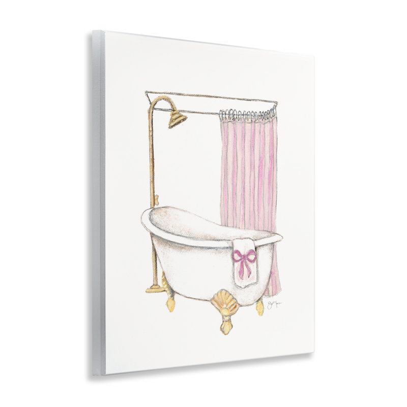 Plaque murale simple «Bath Bath with Bow», design par Janet Tava