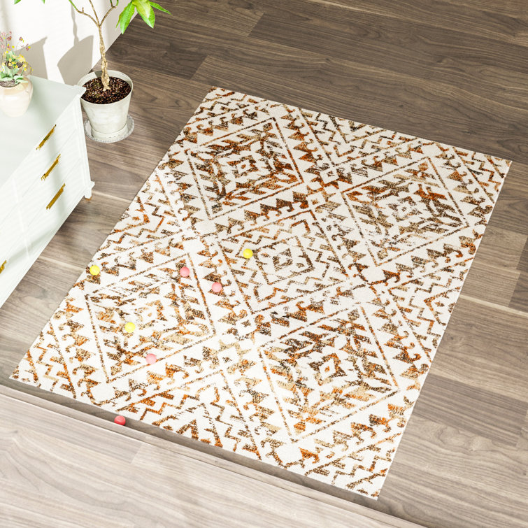 Losoya Geometric Brown/Beige/Cream Area Rug