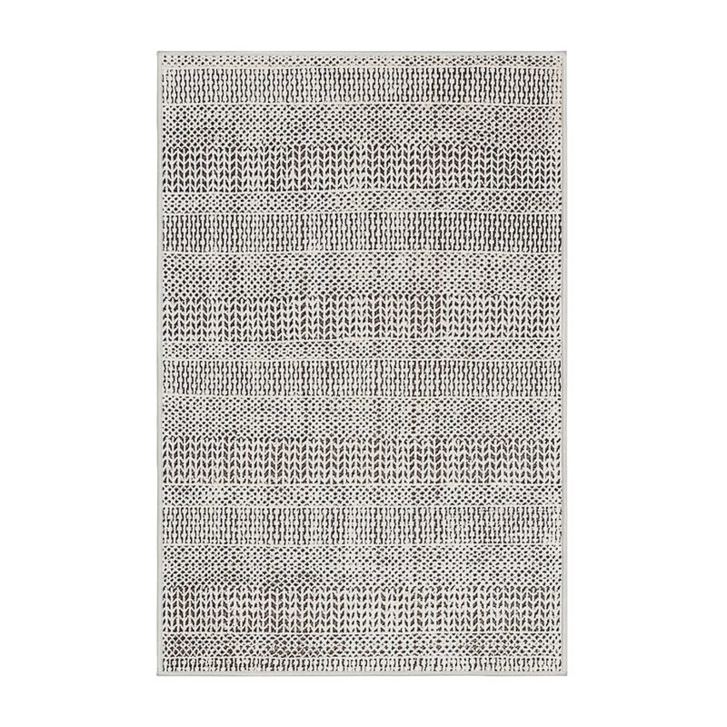 Tapis gris à motif géométrique Nocona, Tapis de couloir 2 pi x 5 pi