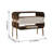 Modern Lighted Brown Nightstand With Wireless Charging Station Acrylic Bedside Table