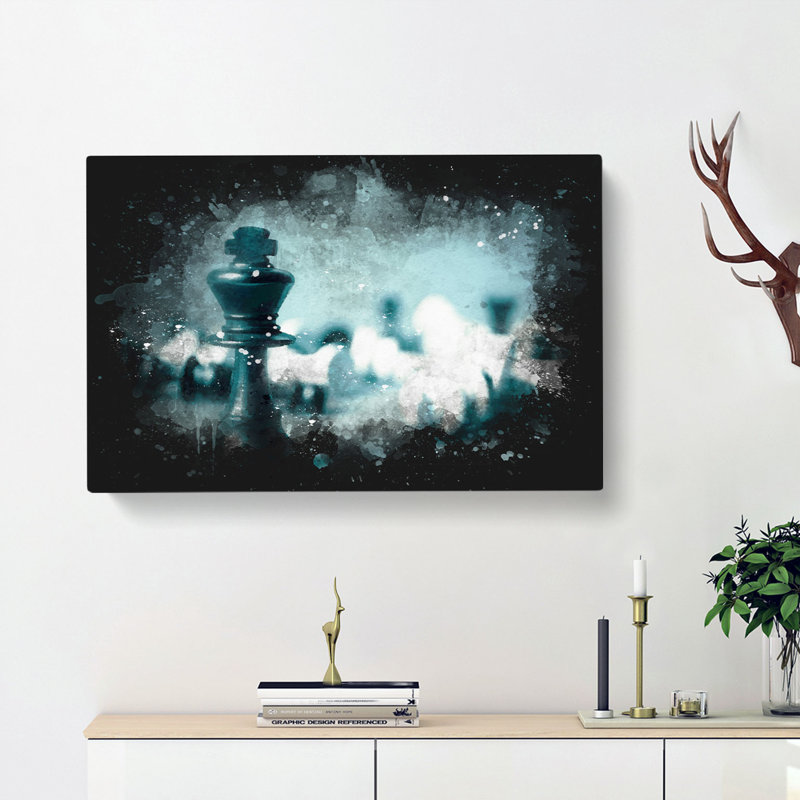 A Chess Battle - Wrapped Canvas, 50cm H x 76cm W x 3cm D