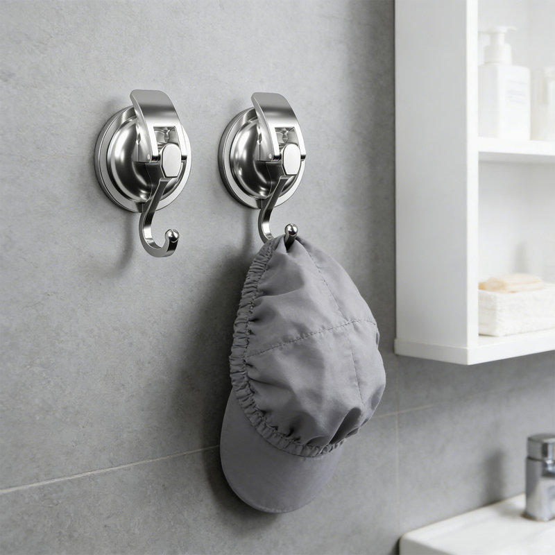 2-Pack 15lbs Vacuum Suction Cup Hooks