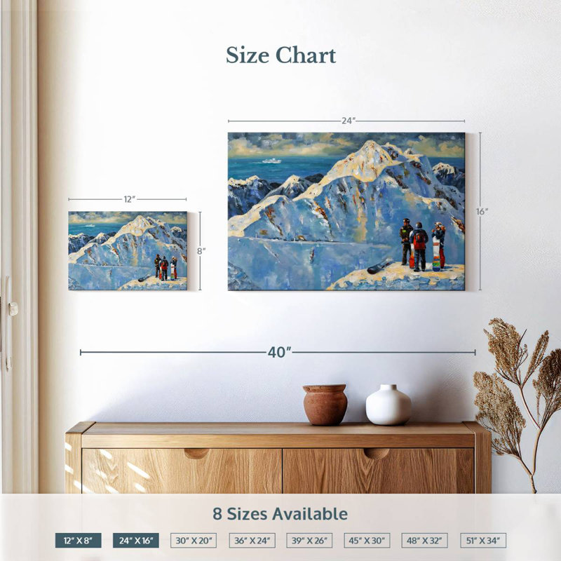 Sireci Ski Mountain, 16" H x 24" W