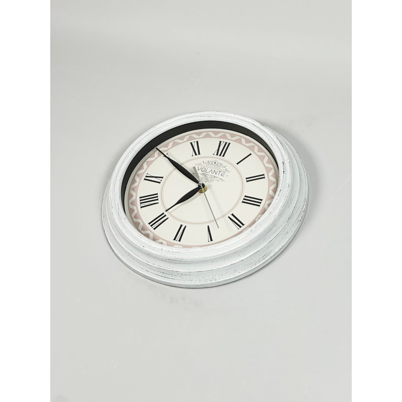 Batelov Wall Clock, White/Black