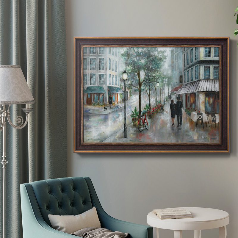«Out To Dinner», peinture sur toile encadrée, H 23 po x l 32 po x P 2,5 po