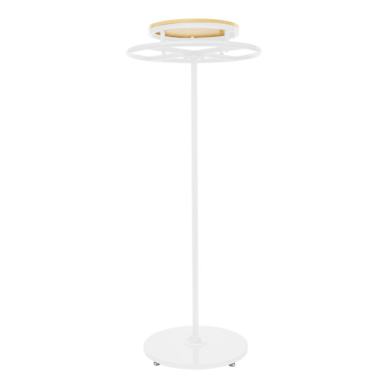 Portant 23,6 po, Blanc / bois naturel
