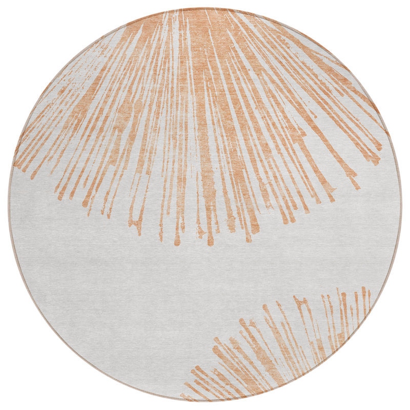 Abstract Indoor / Outdoor Rug, Round 8'