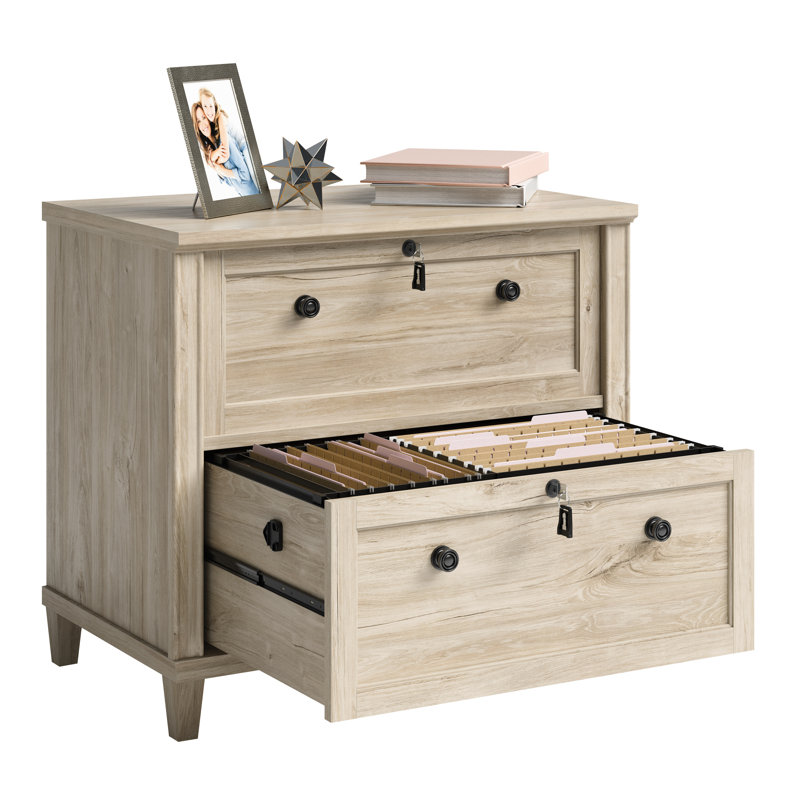 Hammond 33.19'' Wide 2 -Drawer File Cabinet, Chalk Oak