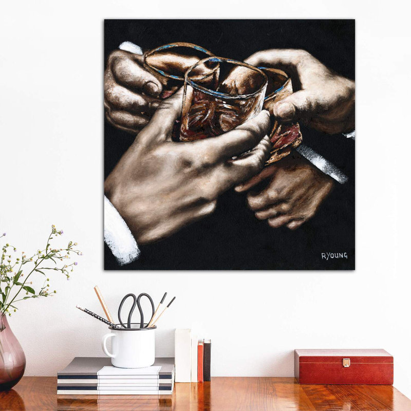 «Cheers» par Richard Young - impression d'art graphique, Toile tendue, H 26 po x l 26 po x P 1,5 po