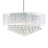 24-Inch 12 Light Drum Shade Chandelier – Chrome Finish, Ideal for Dining Rooms, Kitchens, and Living Spaces-270284324