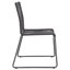 Chaise d'appoint empilable en corde tissée gris anthracite (ensemble de 2)