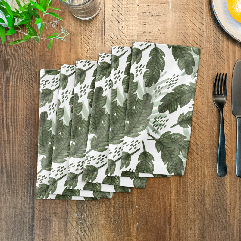 Laurelai Cotton Floral Square Napkin