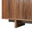 Meuble télé rétro avec grain de bois et console multimédia avec porte ondulée-131240230