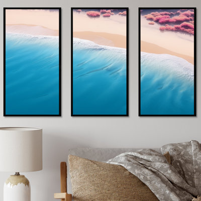 Tropical Beach Aerial View Waves II - Beach & Ocean Wall Art