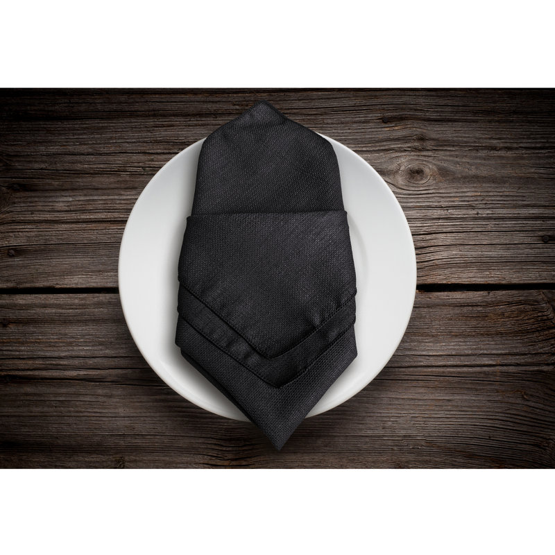 Vladya Polyester Square Napkin, Black