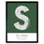 St Louis Green - Single Picture Frame Typography