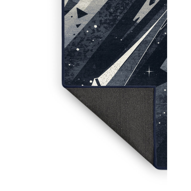 Tapis gris doux et moelleux à motif géométrique moderne et contemporain, 4 x 2