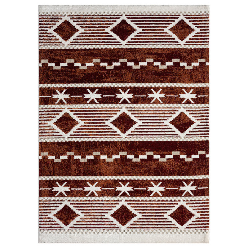 Tapis bourgogne Afsana Orchard, Rectangle 7 pi 10 po x 10 pi 6 po