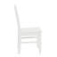 Chaise d'appoint à dossier en bois massif blanc acerra