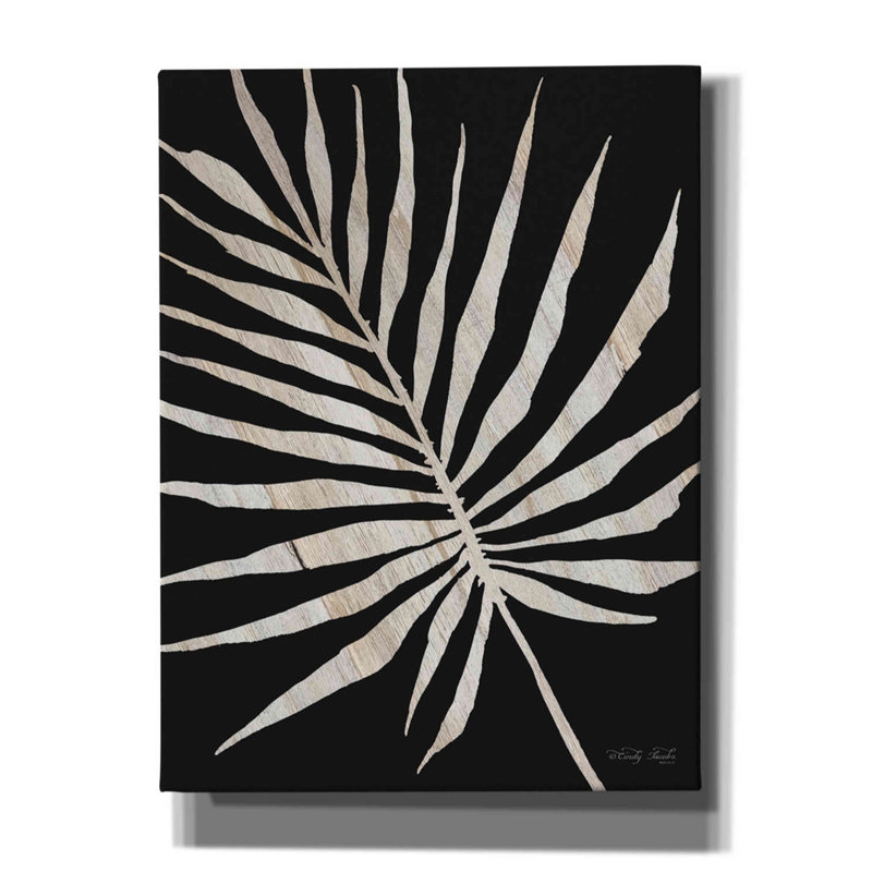 «Palm Frond Wood Grain IV» par Cindy Jacobs, art mural sur toile, H 16 po x l 12 po x P 0,75 po