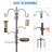 Adjustable 4-hook Bird Feeding Station For Outdoors With Pole