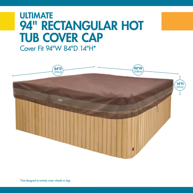 Ultimate Duck Covers Square Hot Tub Cover, 14" H x 96" W x 86" D