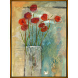 Poppies In Vase Giclee On Canvas by Jill Krasner