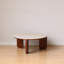 Table basse surélevée Table basse 100% bois de chêne massif avec plateau et plateau de table basse Largeur 100 x profondeur 60 x hauteur 45 cm Bureau d'étude Facile à assembler