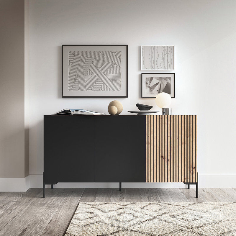 Absarokee 140cm Sideboard, Black/Brown