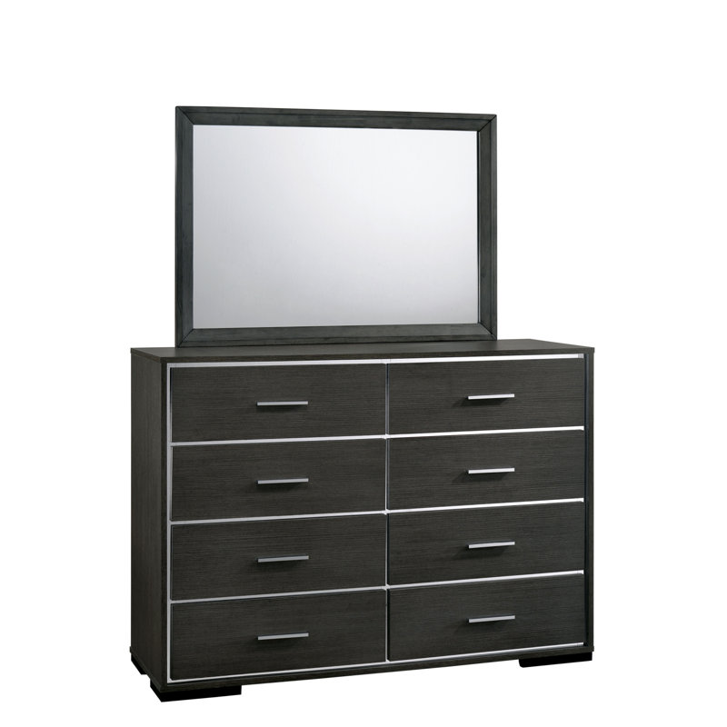 Commode double 8 tiroirs avec miroir Cayer