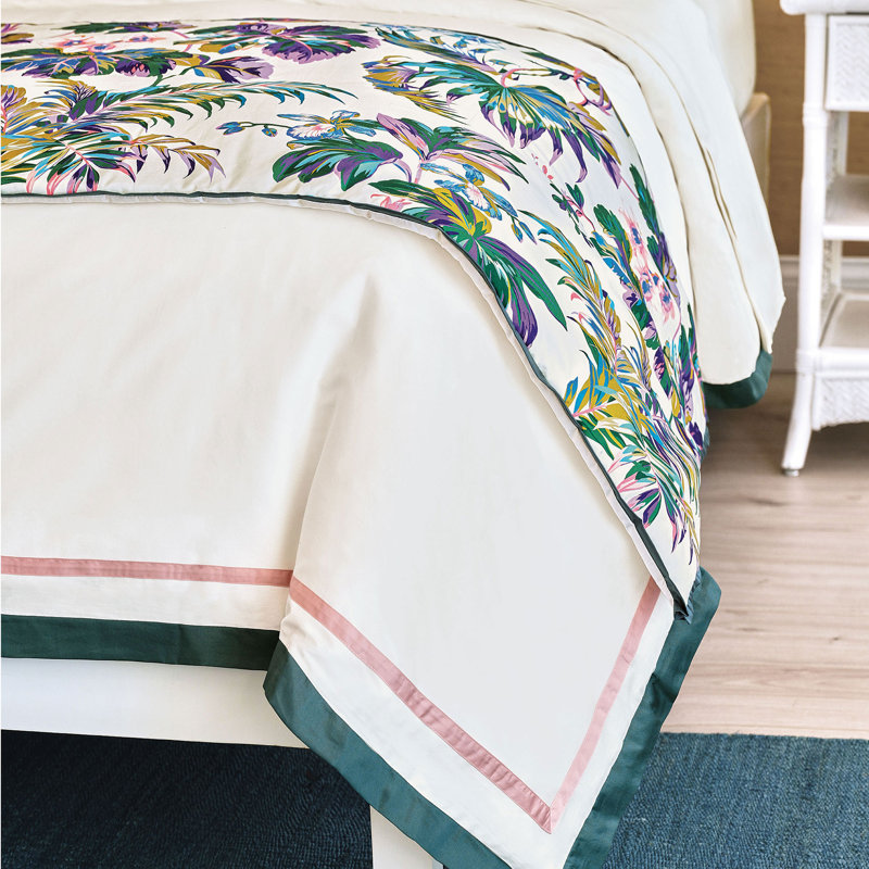 Izamar Floral Cotton Bed Runner, Queen