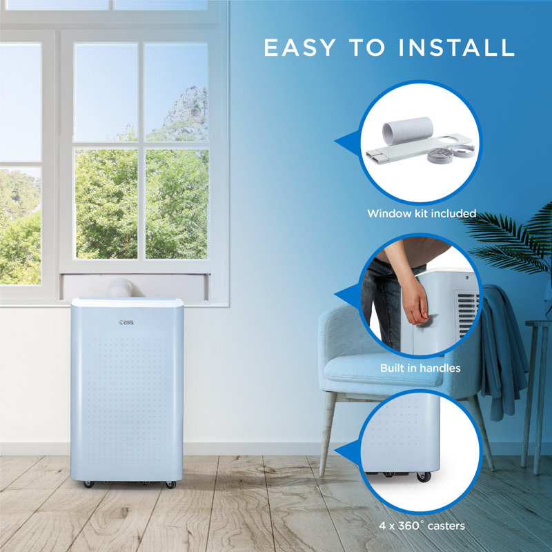 Commercial Cool 9,000 BTU Blue Portable Air Conditioner with WiFi and Alexa