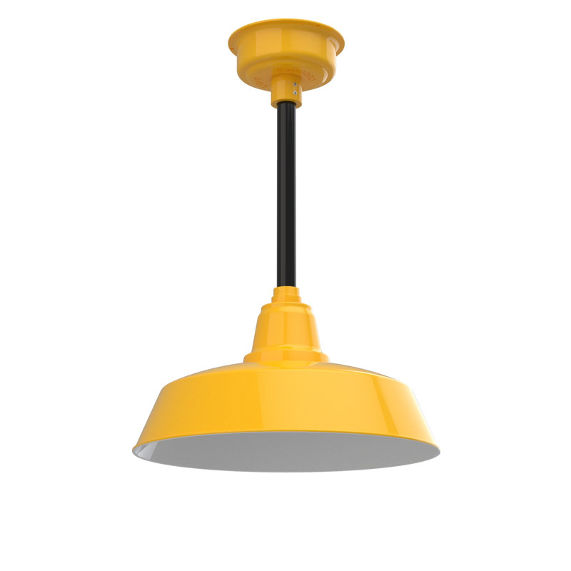 Vandervliet 1 - Light LED Single Pendant, 48" H x 16" W x 16" D, Yellow/Black