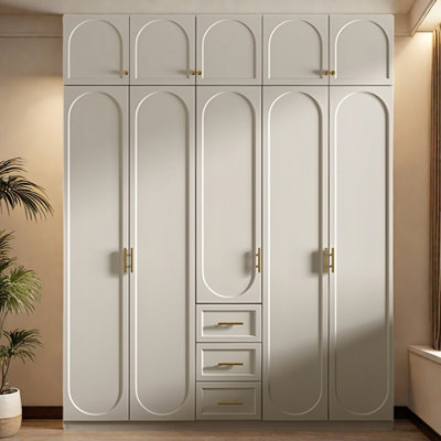 Garde-robe moderne simple de couleur unie