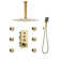 3 Functions 12 Inch Ceiling Mounted Thermostatic Shower System with 6 Body Jets