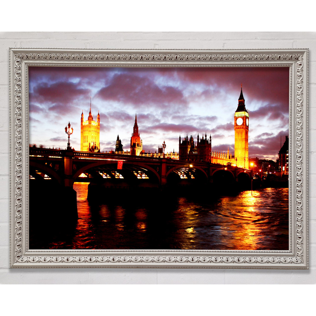 London Thames Reflections - Einzelner Bilderrahmen Kunstdrucke