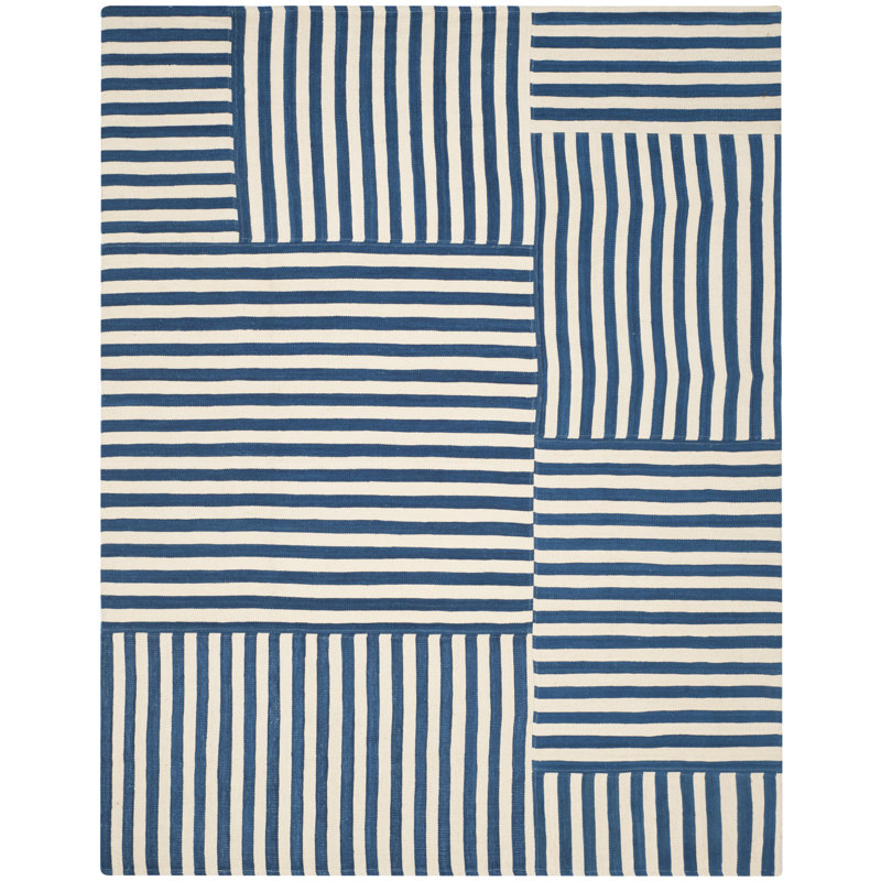 Ralph Lauren Canyon Stripe Patch Wool Striped Rug, Rectangle 10' x 14'