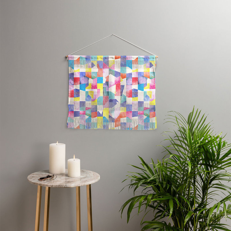 Polyester Wall Hanging, Pink, 16" H x 22" W