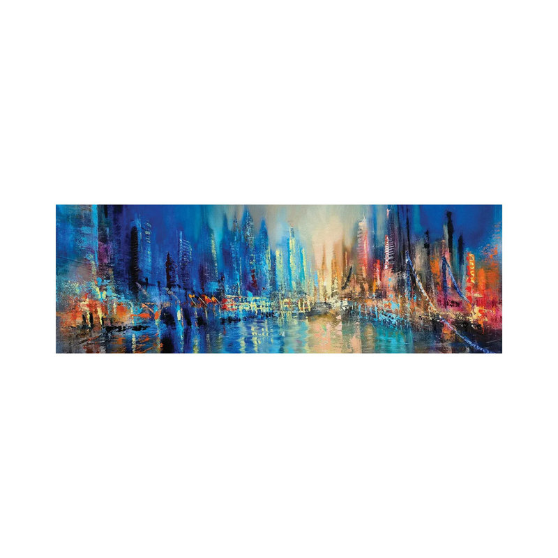 La ville, H 16 po x l 48 po x P 1,5 po